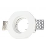 VT-764 GU10 GYPSUM FITTING ROUND-WHITE