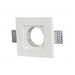 VT-765 GU10 GYPSUM FITTING SQUARE-WHITE