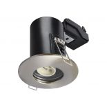 VT-702 GU10 FIRE RATED DOWNLIGHT FITTING IP65-SATIN NICKEL