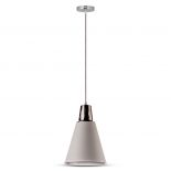 VT-7520 60W PENDANT LAMP-SATIN NICKEL+SAND WHITE-E27