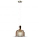 VT-7150 E27 GLASS PENDANT LIGHT-AMBER 150CM