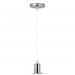 VT-7338 E27 CHROME METAL CUP PENDANT LIGHT-WHITE