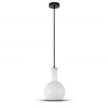 VT-7205 E27 GLASS PENDANT LIGHT-WHITE