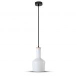 VT-7177 E27 GLASS PENDANT LIGHT-WHITE