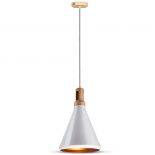 VT-7525 WOODEN TOP IRON PENDANT LIGHT-WHITE-E27