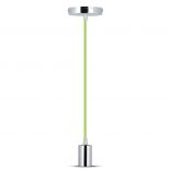 VT-7338 E27 CHROME METAL CUP PENDANT LIGHT-GREEN