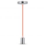 VT-7338 E27 CHROME METAL CUP PENDANT LIGHT-ORANGE