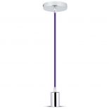 VT-7338 E27 CHROME METAL CUP PENDANT LIGHT-PURPLE