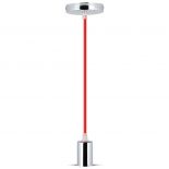 VT-7338 E27 CHROME METAL CUP PENDANT LIGHT-RED