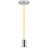 VT-7338 E27 CHROME METAL CUP PENDANT LIGHT-YELLOW