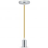 VT-7338 E27 CHROME METAL CUP PENDANT LIGHT-BEIGE