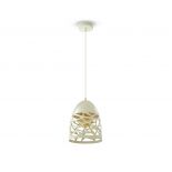 VT-7200 MATT WHITE PENDANT LIGHT WITH WHITE CANOPY-E27