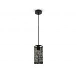 VT-7131 MATT BLACK PENDANT LIGHT WITH BLACK CANOPY-E27