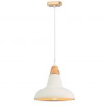 VT-7301 E27 CONCRETE+WOODEN PENDANT LIGHT D:300