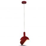 VT-7100 E14 PLASTIC PENDANT LAMPHOLDER WITH SLIDE ALUMINUM LAMPSHADE-RED