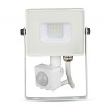 VT-10-S 10W SMD PIR SENSOR FLOODLIGHT SAMSUNG CHIP 4000K WHITE BODY