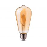 VT-1964D 4W ST64 LED FILAMENT BULB WITH AMBER COVER COLORCODE:2700K E27 DIMMABLE