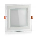 VT-602G 6W GLASS LED PANELS 6400K SQUARE