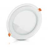 VT-602G 6W GLASS LED PANELS 3000K ROUND