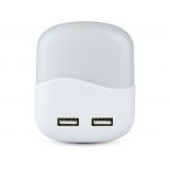 VT-84 0.45W LED NIGHT LIGHT(EU PLUG) WITH USB & SAMSUNG CHIP 3000K-SQUARE