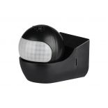 VT-8028 PIR WALL SENSOR WITH MOVING HEAD BLACK, IP44 (MAX:400W LED)