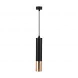 VT-977 1xGU10 HANGING PENDANT BLACK+GOLD D:60x300MM
