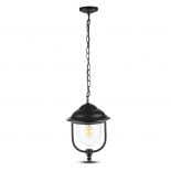 VT-850 E27 CEILING LAMP WITH CLEAR PC COVER-BLACK