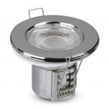 VT-885 5W SPOTLIGHT FIRERATED FITTING SAMSUNG CHIP 6400K -CHROME DIMMABLE