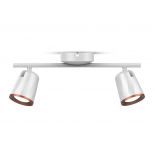 VT-812 12W Lampa sufitowa 2 x 6 / Barwa:4000K / Bialy - Pierscie? mied?