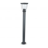 VT-839 E27 BOLLARD LAMP WITH CLEAR COVER-BLACK