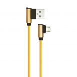 VT-5361 1M MICRO USB CABLE L-TYPE -GOLD(DIAMOND SERIES)