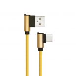 VT-5362 1M TYPE-C USB CABLE L-TYPE -GOLD(DIAMOND SERIES)