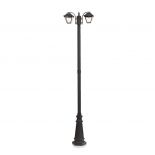 VT-847 POLE LAMP(2*E27) -MATT BLACK(CLEAR GLASS)