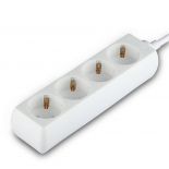 VT-1104-3 4WAYS SOCKET(3G1.5MM2 X 3M)-WHITE