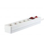 VT-1135-2 5 WAYS SAFE SOCKET WITH LIGHTED SWITCH (3G1.5MMX1.4M)POLYBAG+CARD