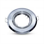 VT-817 GU10 FITTING ROUND CHROME 2PCS/PACK