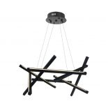 40W LED DESIGNER SOFT CHANDELIER BLACK FINISH 650x885mm