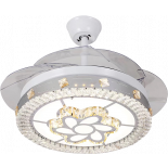 VT-6546-4 35W LED DECORATIVE CEILING FAN WITH RF CONTROL CCT:3 IN 1-4 BLADES-AC MOTOR-GOLD