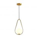 VT-7721 LED PENDANT LIGHT GOLD CANOPY & GOLD METAL LAMPSHADE 200x850mm