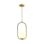 VT-7722 LED PENDANT LIGHT GOLD CANOPY & GOLD METAL LAMPSHADE 200x850mm