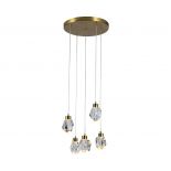 VT-7851 25W LED HANGING LAMP 350x350x1200mm 3000K GOLD BODY