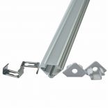 VT-7104 Profil Aluminiowy do paska LED / 2000mm / Klosz: Mleczny / Opk. 2 szt.