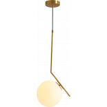 VT-7727 LED PENDANT LIGHT WITH GOLD CANOPY &MILKY WHITE GLASS LAMPSHADE