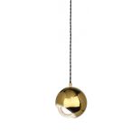 VT-7729 LED DESIGNER PENDANT LIGHT WITH GOLD CANOPY & GOLD GLASS LAMPSHADE